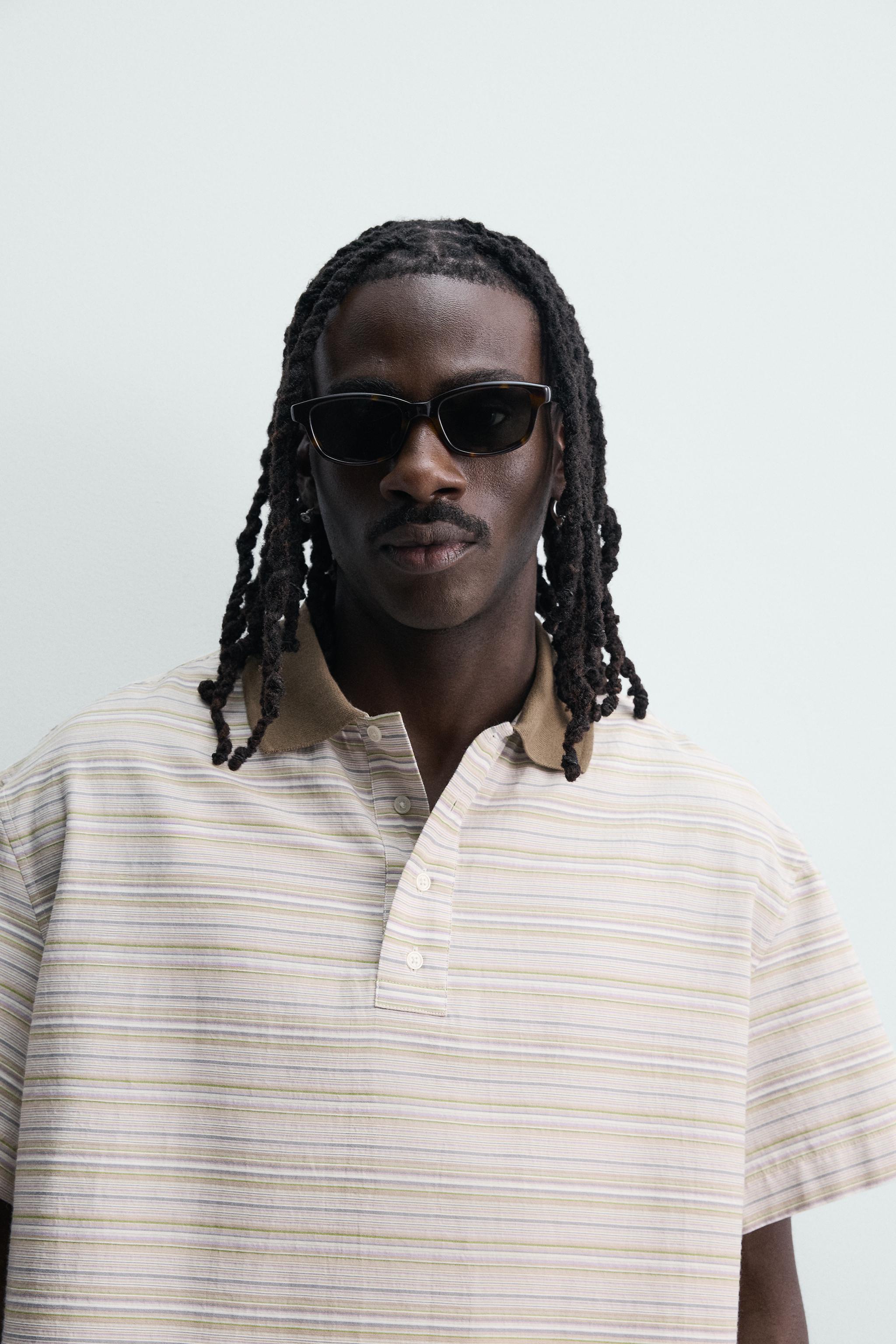 RELAXED FIT STRIPED POLO SHIRT